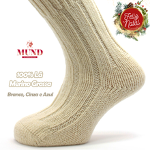 Carregar imagem para Galeria, Lã 100% (Meia Tradicional Grossa)