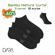 Load image into Gallery viewer, 3 pairs Bambú Nature short socks