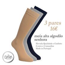 Load image into Gallery viewer, 3 pairs Cotton High Socks - Women