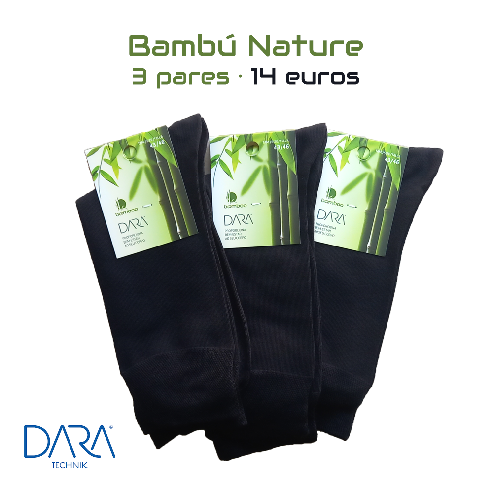 3 pares Bambú Nature